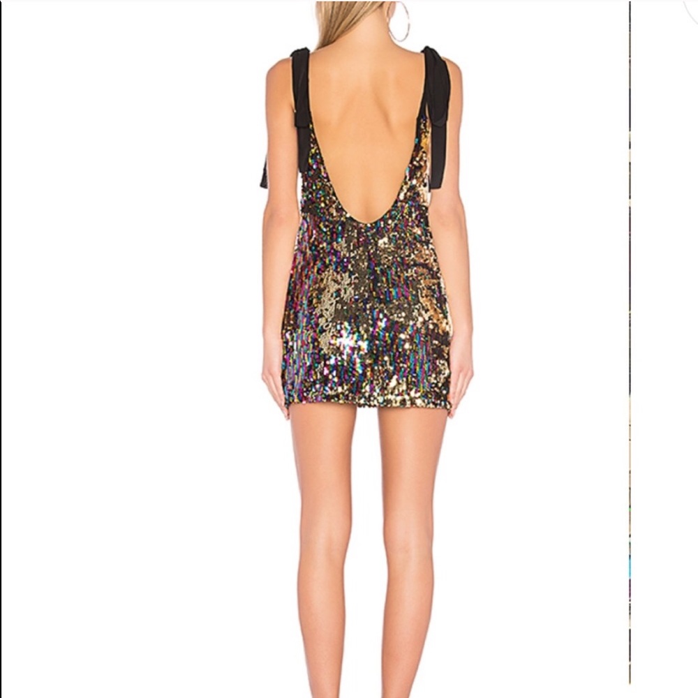 NBD Rainbow Sequin Party Dress - Picture 3 of 4